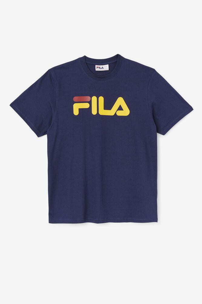 Fila T-Shirt Mens Navy - Eagle - Philippines 9254806-YI